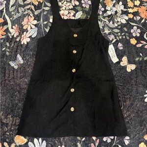 MODA ME COUTURE Black Dress with Gold Buttons